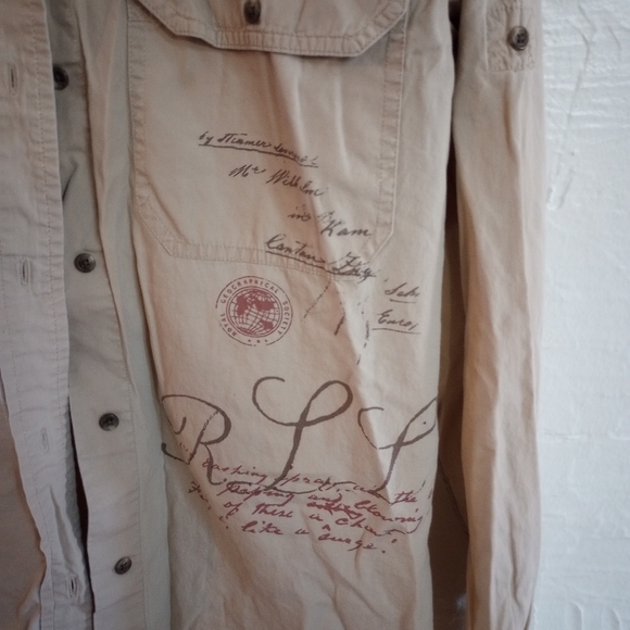 LAUREN Ralph Lauren "Script" Shirt /Sz Small - Picture 2 of 7